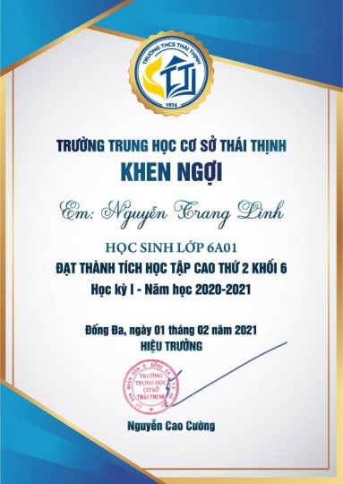 Vinh danh học sinh đạt thành tích cao trong học tập và các lĩnh vực hoạt động khác