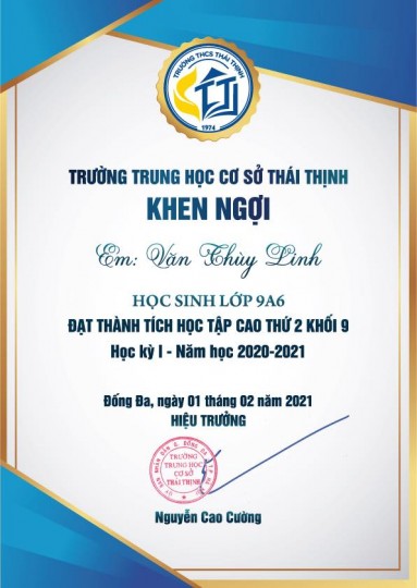 Vinh danh học sinh đạt thành tích cao trong học tập và các lĩnh vực hoạt động khác