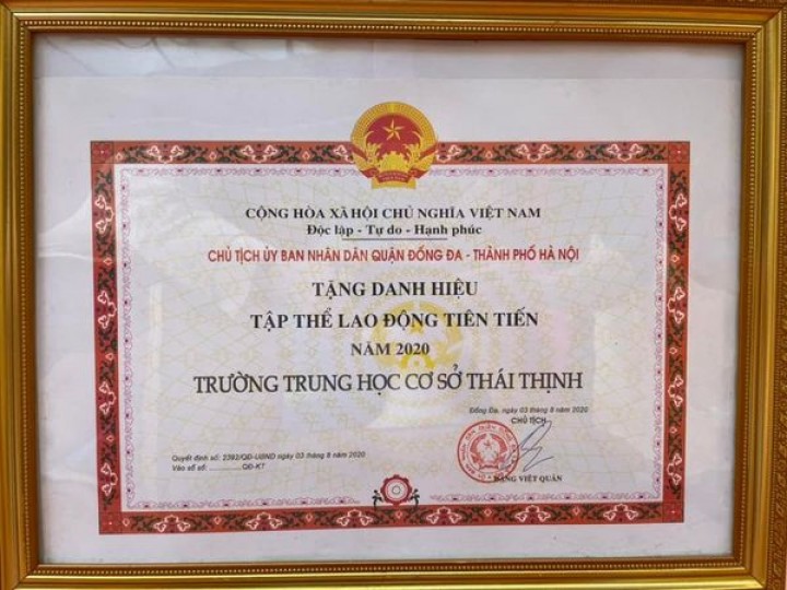 Thành tích tập thể và cá nhân năm học 2020-2021