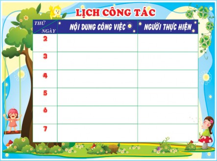 LỊCH CÔNG TÁC TUẦN 2 (Từ 12.09 - 17.09.2022)